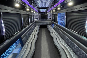 Des Moines Party Bus Interior