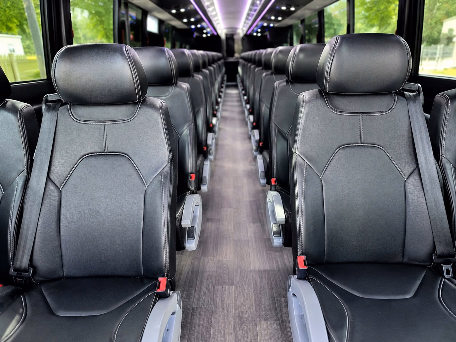 56 passenger charter bus interior